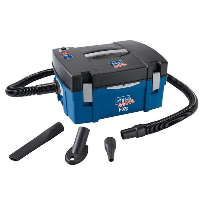 Scheppach HD2P ipari porszívó, 1250 W, fúvó funkció, 5 liter, elektromos tápellátás