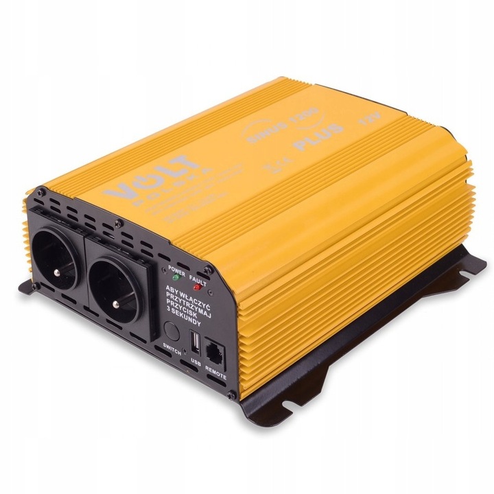 Invertoare auto Volt 1200VA 12V, 600W, cu panou de control, 250x201x94mm