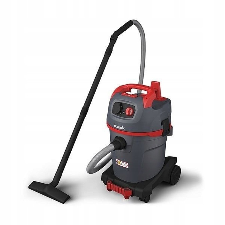 Индустриална прахосмукачка Starmix NSG uClean, 32 л, 1400 W, червена, 39x37x63,5 см, включен комплект аксесоари
