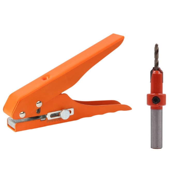 Cleste perforator, 3,2x8mm, metal, portabil, portocalie