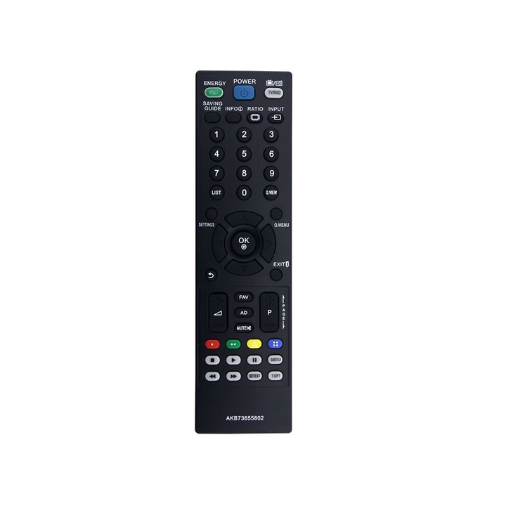 Telecomanda de inlocuire AKB73655802, neagra, pentru televizoare 32LS5600, 32LT360C, 37LS5600, 37LT360C, 32CS460, 32LS3400, 32LS3450