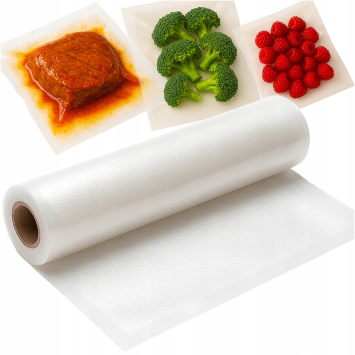 Вакуумно фолио с релеф RUHHY, 28x600см, прозрачно, комплект 6м