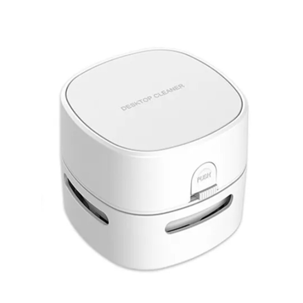 Aspirator mini de birou rotativ 360, alb, 600 mAh, set 1 buc.