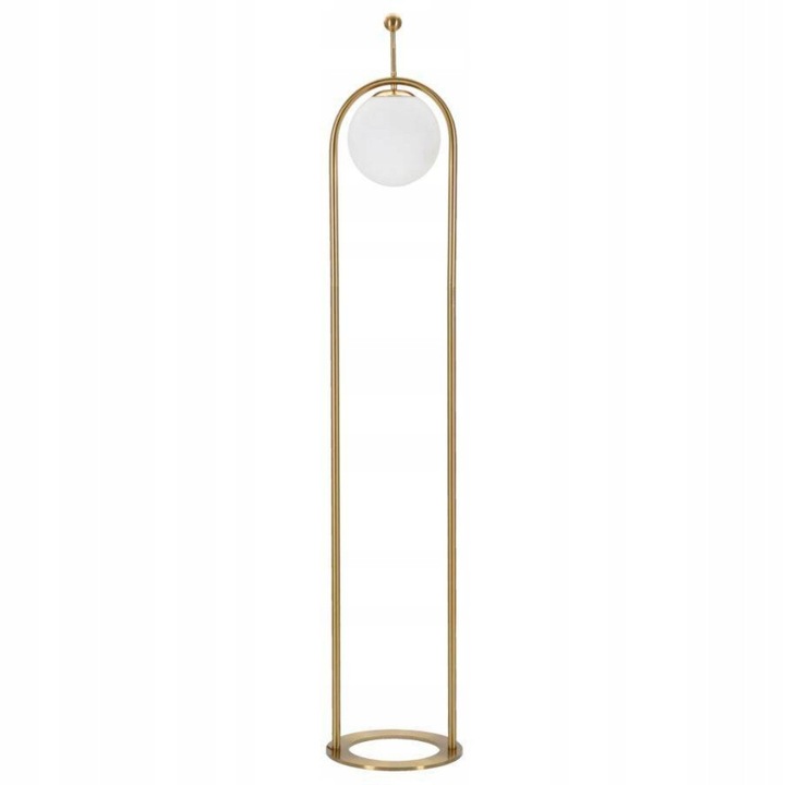 Lampa podea GLAMY ARC, 168cm, metalica aurie, diametru 28cm, set partial montat