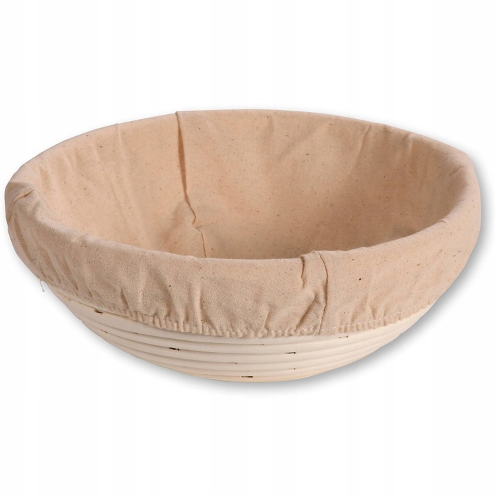 Cos de dospit paine rotund, Kesper, 22x8cm, rattan, bej