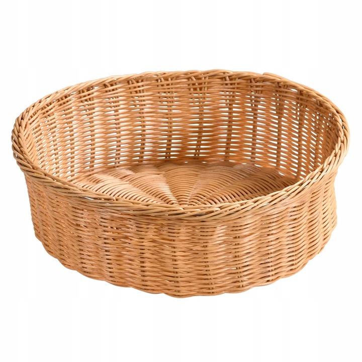 Cos pentru paine si fructe, Kesper, rotund, 36x11cm, plastic, maro