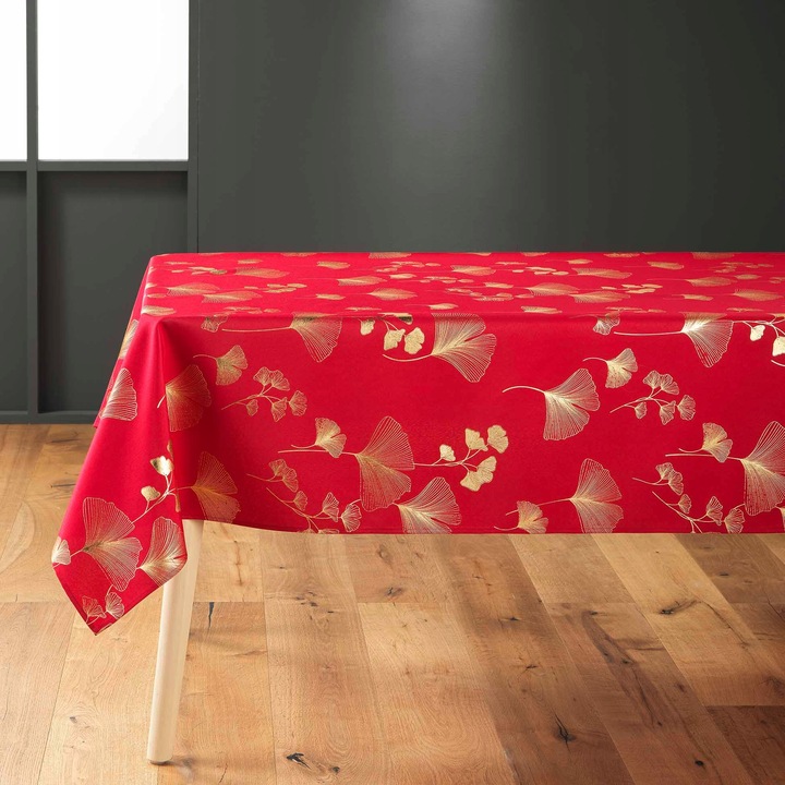 Asztalterítő, Douceur d'interieur, Zloty Milorze, 150x240cm, piros