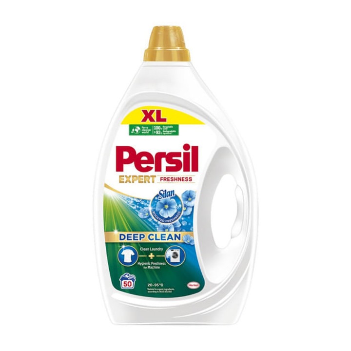 Detergent lichid pentru rufe Persil Deep Clean Expert Freshness by Silan 2.25L, 50 spalari – curatare profunda si prospetime intensa