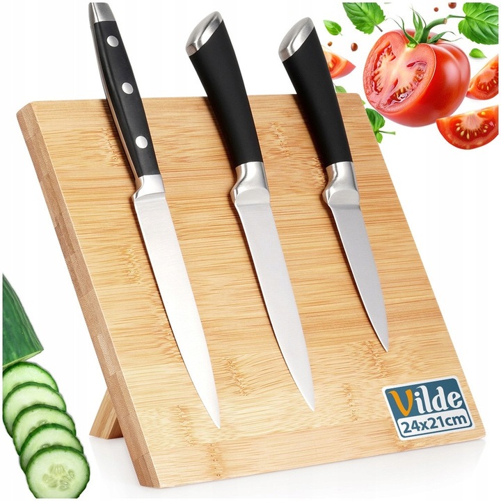 Поставка за прибори Vilde бамбук магнитна 24x21см