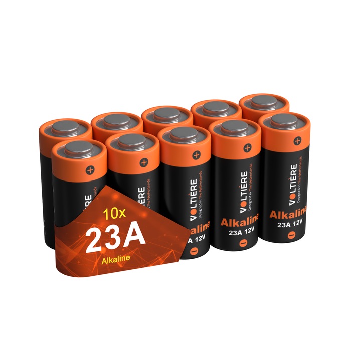 Set 10 Baterii 23A Alcaline 12V, Voltière, A23/ MN21