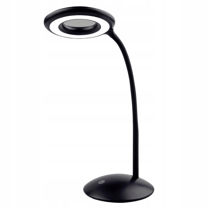 LED asztali lámpa nagyítóval, Maximex, állítható, 280 lm, fekete, 50,5 cm