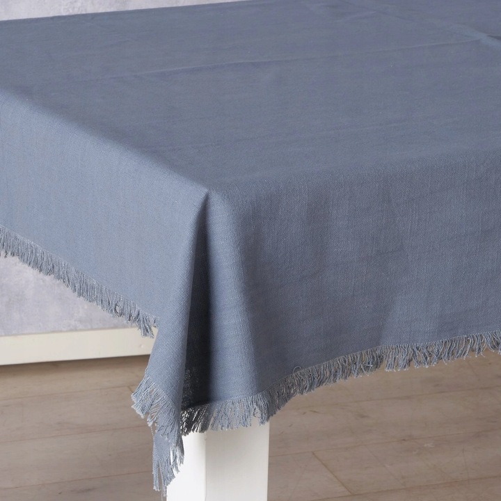 Boltze LENEA pamut asztalterítő 140x180cm, sötétszürke, színtartó