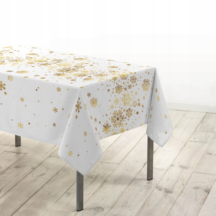 Asztalterítő, Douceur d'interieur, zloti, fehér, 150x300cm