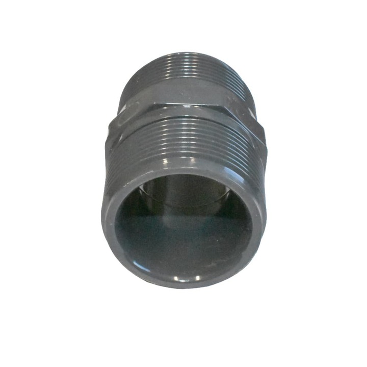 Niplu Dublu PVC-U AG x AG 1 1/2 Zoll, Conector PVC, Racord Instalatii