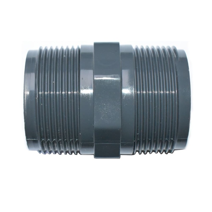 Niplu Dublu PVC-U AG x AG 1 1/2 Zoll, Conector PVC, Racord Instalatii
