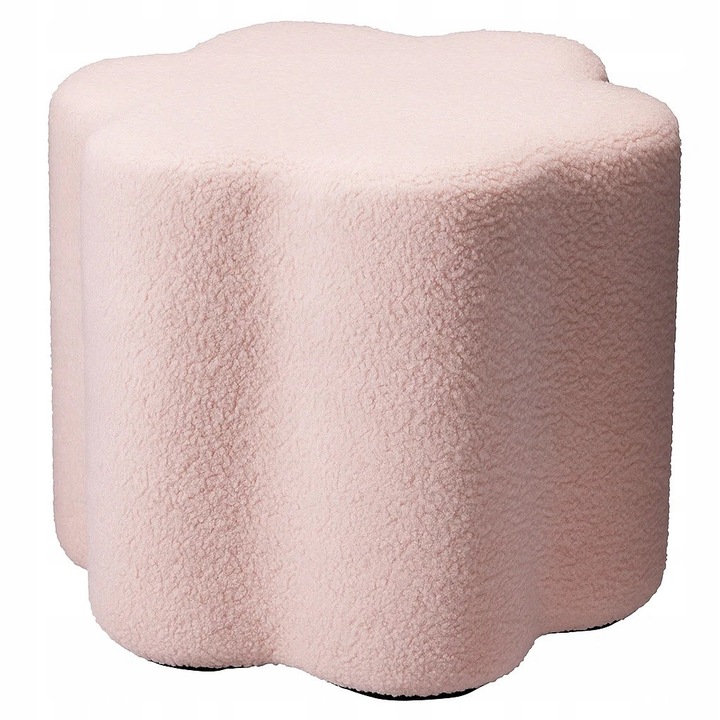 Taburet Home Styling Collection, puha, rózsaszín, 34x34x29cm