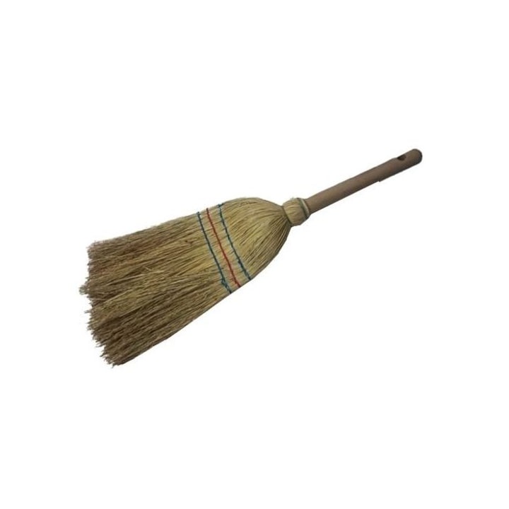 Rövid cirokseprű fa nyéllel 44cm, 70999