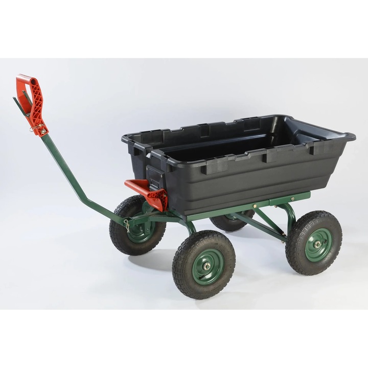 GMGW350 350 kg-os billenő kocsi széles, stabil kerekekkel