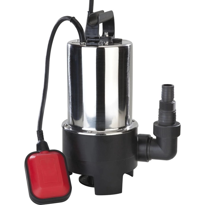 Merülő szennyvízszivattyú 550W rozsdamentes acél 10000 l/h 35mm részecskék