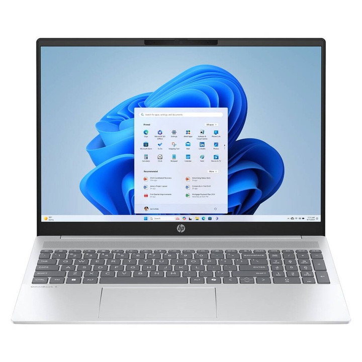 Laptop HP OmniBook 5 16-bc1019nw Ryzen 7 8840U 16Inch 2K IPS 300nits AG 16GB LPDDR5X SSD 512 Radeon 780M Cam1080p 59Wh NoOS Glacier Silver