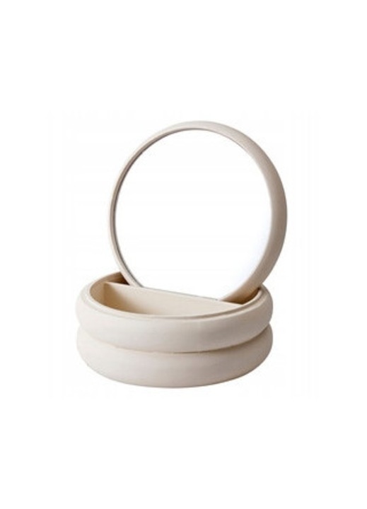 Ékszerdoboz, Home Styling Collection, ekrü, 17,5x17,5x9cm