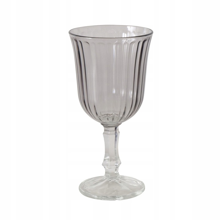 Pahar de vin LARINA, Boltze, 240 ml, 16x8 cm, sticla colorata, gri