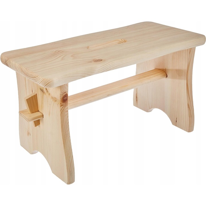 Табуретка от дърво Zeller, 39x21см, мултифункционална, бежова