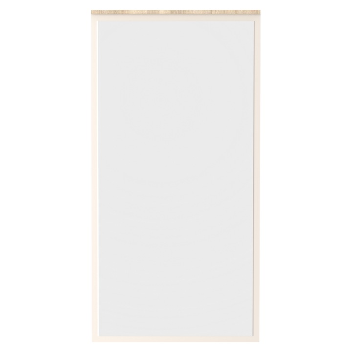 Fali tükör laminált DTD kerettel, sonoma tölgy, kasmír 63x3x125 cm