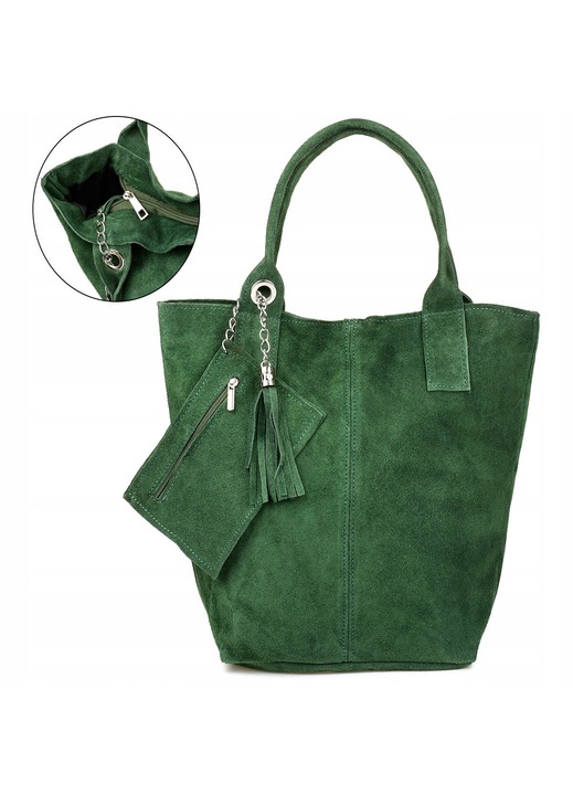 Geanta shopper din piele naturala Vera Pelle, dimensiuni include 120989