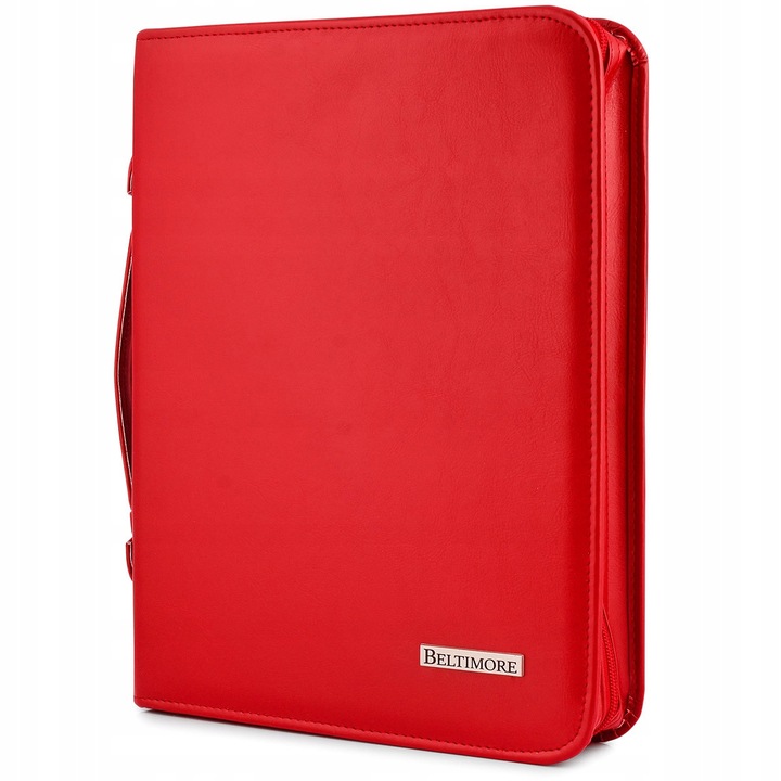 Servieta organizator pentru birou, Beltimore, ecologica, cu manere, culoare rosie, dimensiuni 26x34,5x5cm