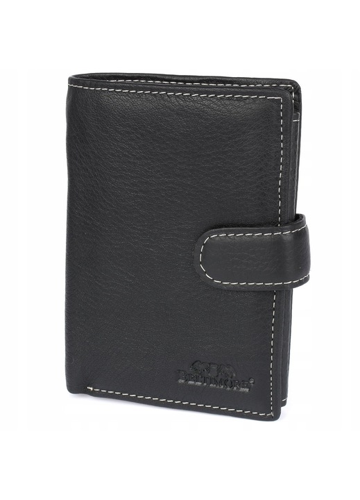 Мъжки портфейл, Beltimore, голям, със RFID защита, черен, 13,5x10x2см, комплект с оригинална кутия