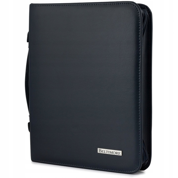 Biwuar de birou, Beltimore, granat, din piele ecologica, cu organizator pentru documente A4, 5x34,5x26cm