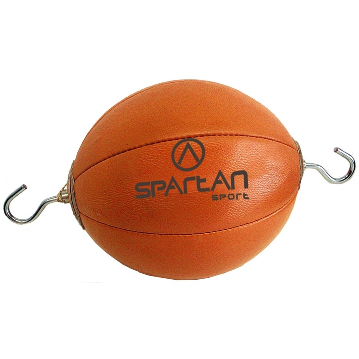 Боксова круша, Spartan, Double End Bag, кожа, оранжева, с 2 закачалки