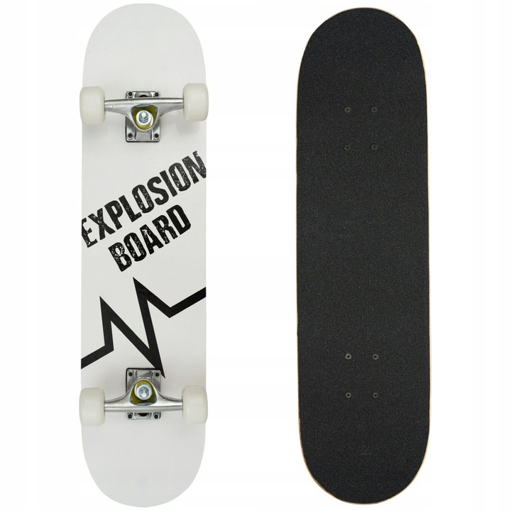 Скейтборд Master Explosion Board, 9 слоя, полиуретан, бял, 78x20см