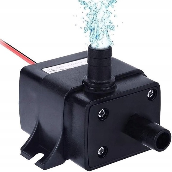 Водна помпа 12V 240L/h, Retoo, за аквариуми и фонтани, размери 4,1x3,4x5,5cm, стенен монтаж
