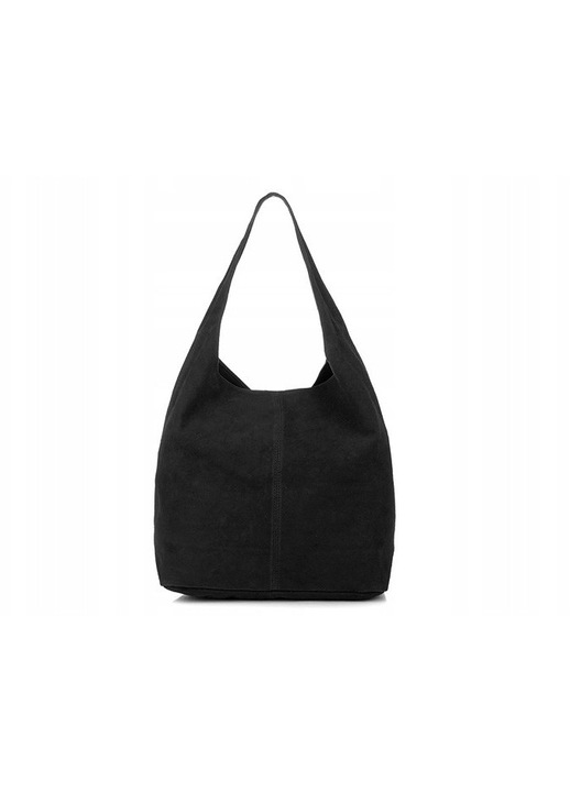 Geanta dama tip shopper, Beltimore, piele naturala, 34x32x15cm, negru