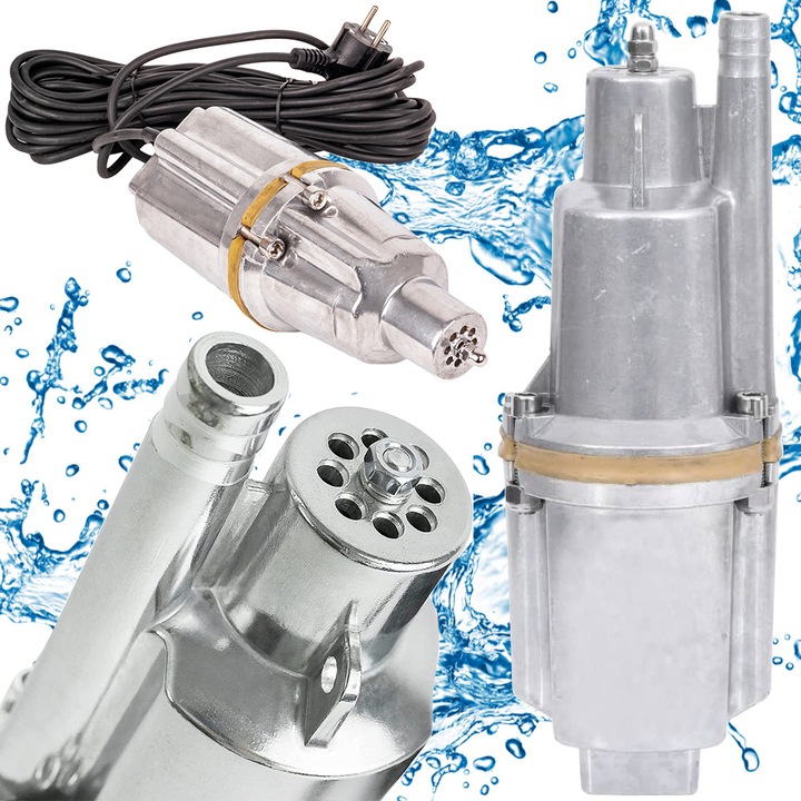 Потопяема помпа за чиста вода, Verk Group, 220W, 1000л/ч, сива, комплект с кабел и скоба