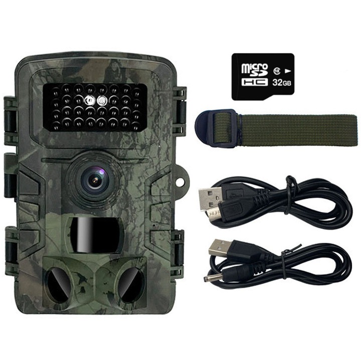 Ловна камера Rqiurpn LMHOME PR700, 2.7K, 48MP, водоустойчива, детекция на движение, 130м, 0.1с