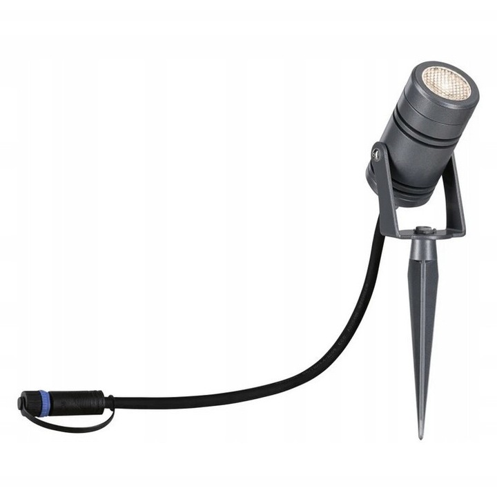 Lampa LED de gradina Paulmann Plug & Shine, 11W, 600lm, IP65, gri, 125x260x64mm, set 1 buc.