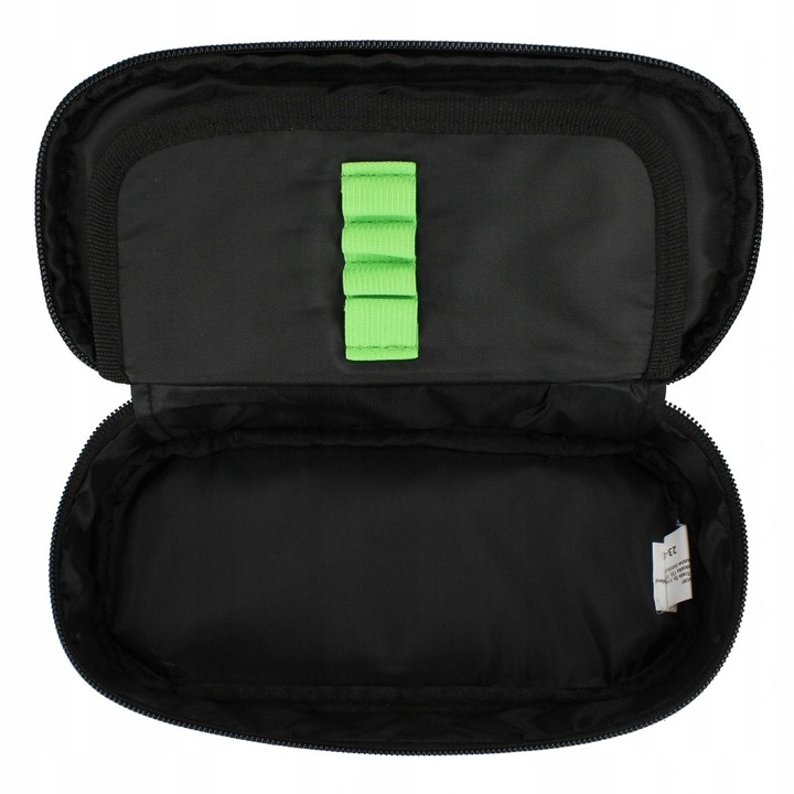 Piornik scolar Minecraft, Starpak, compact, rezistent, verde-grafit-negru, 6x22x10cm, set 1x saszeta