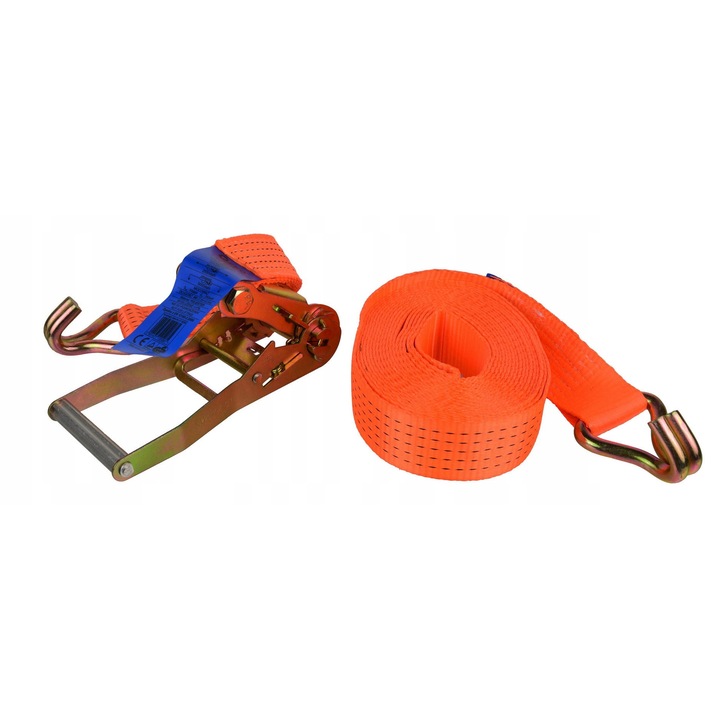 Centura de transport cu clichet, Geko, 8m, 5T, latime 50mm, portocaliu
