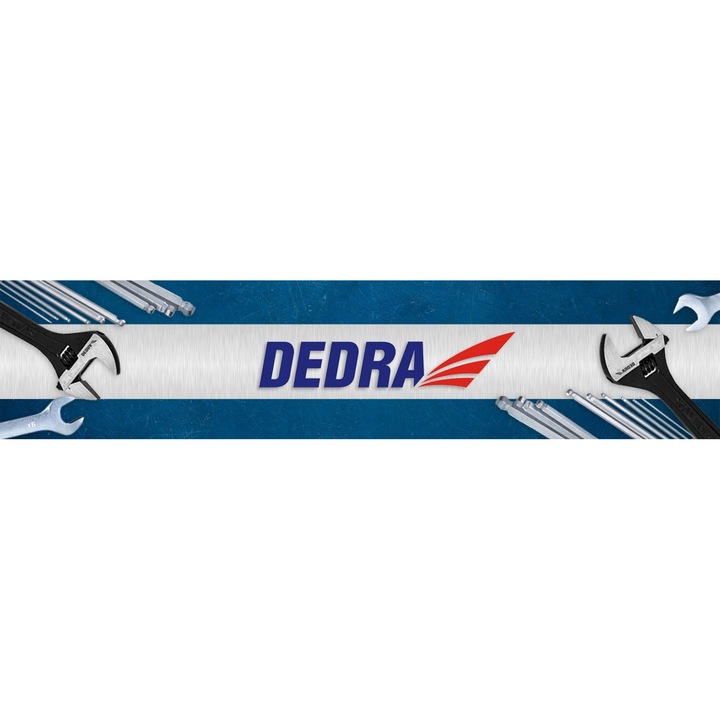 Cheie combinata Dedra 18mm cu clichet si articulatie, otel CrV, satinata
