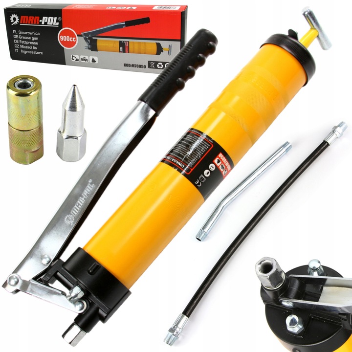 Pistol de uns manual, 900cc, Mar-Pol, galben, cu furtun flexibil