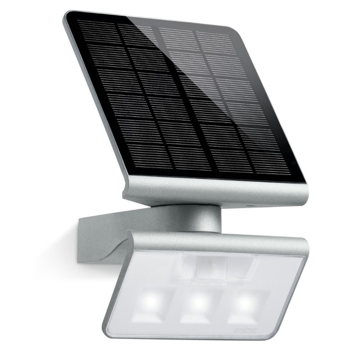 Lampa solara LED Steinel XSolar L-S, 1,2W, senzor, argintie, 150 lm, 30m
