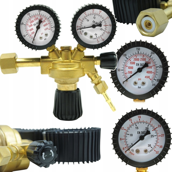 Reductor sudura Fixem, 2 manometre, reglaj, pentru MIG CO2, argon