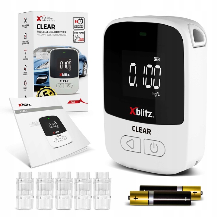 Xblitz XCLEAR alkoholszonda, 5 tartozékos készlet, elektrokémiai