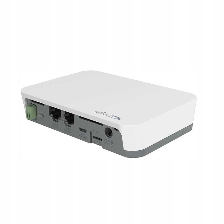 Router Wireless MikroTik KNOT, 2 LAN port, 300 Mb/s, 2.4 GHz, Bluetooth modemmel, fehér/szürke