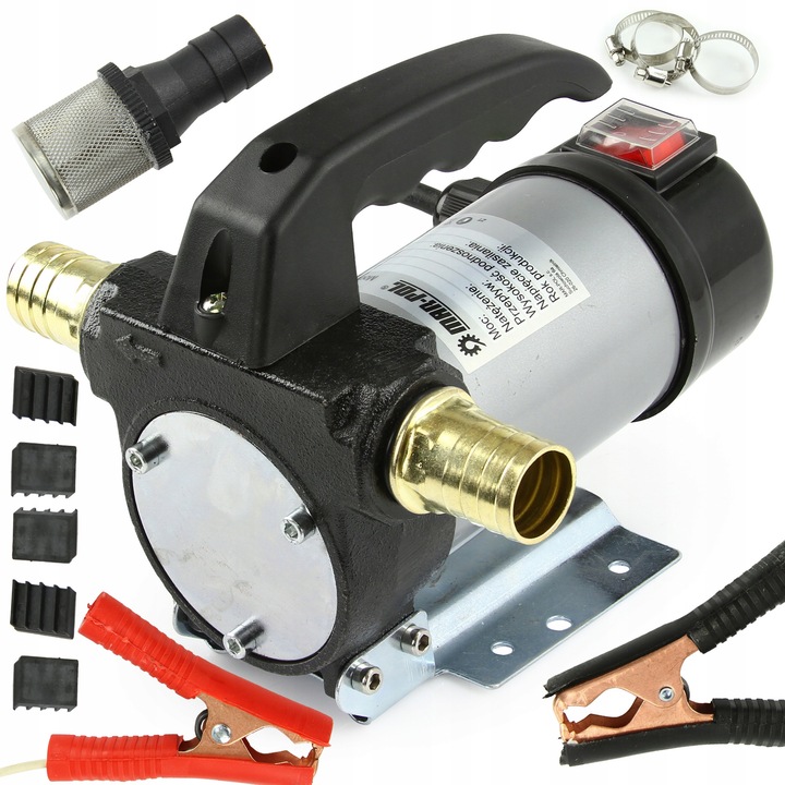 Pompa Mar-Pol Mini CPN, autoamorsanta, 12V, 160W, debit 50 L/min, inaltime refulare 4 m, pentru motorina si uleiuri, negru/argintiu, 1 buc