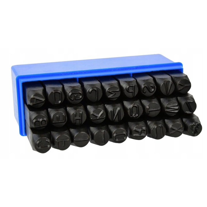 Geko betű- és számkészlet, 10mm, 67mm, 12mm, 48-50HRC