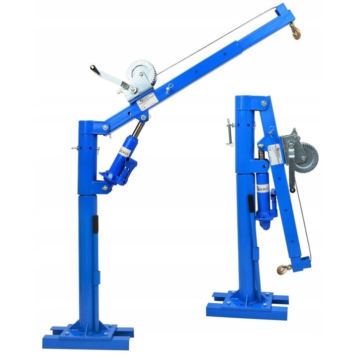 Geko HDS hidraulikus emelő 450 kg forgatható kampóval, méretek 95x82x30mm, karhossz 820-1330mm